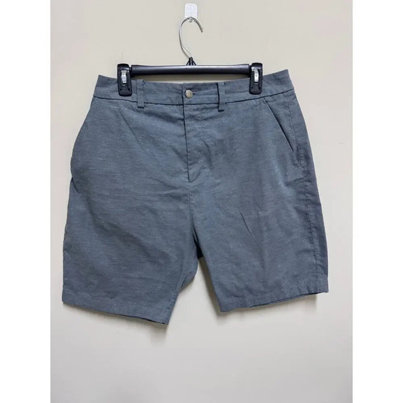 Lululuemon The Works Chino Shorts Size 32 White Nautical Navy Blue - Picture 1 of 6